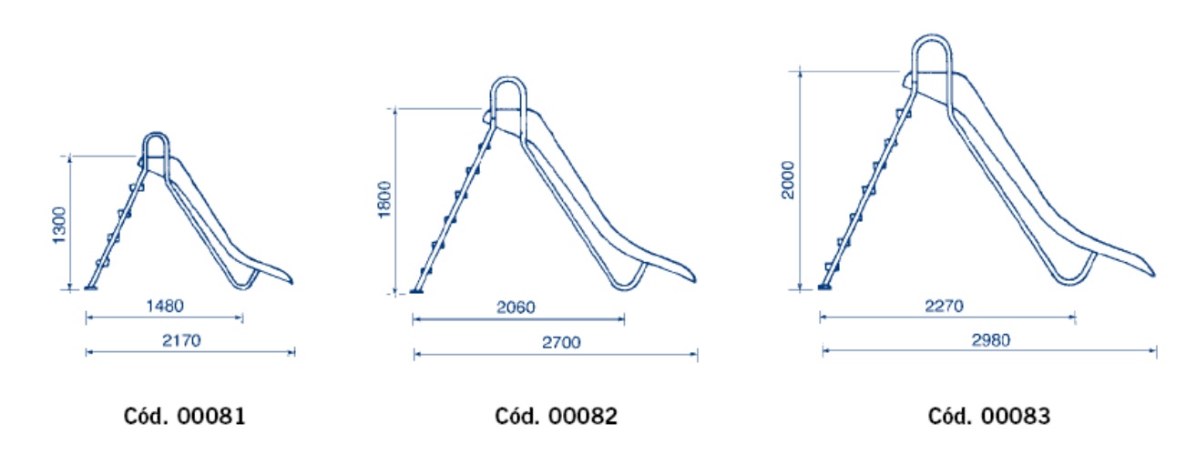 Medidas toboganes para piscina