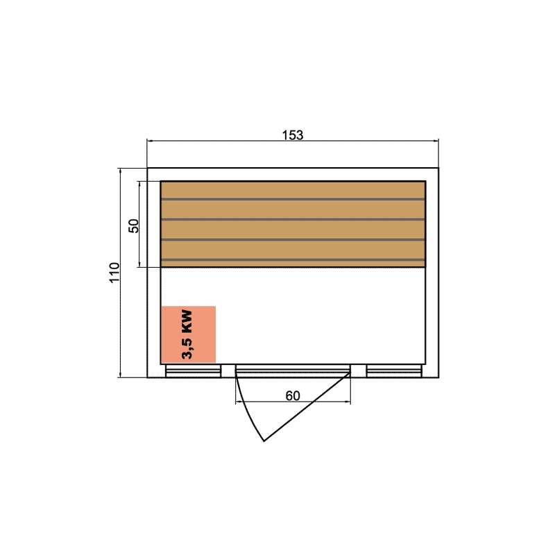 Sauna de infrarrojos de lujo dimensiones 2 plazas.