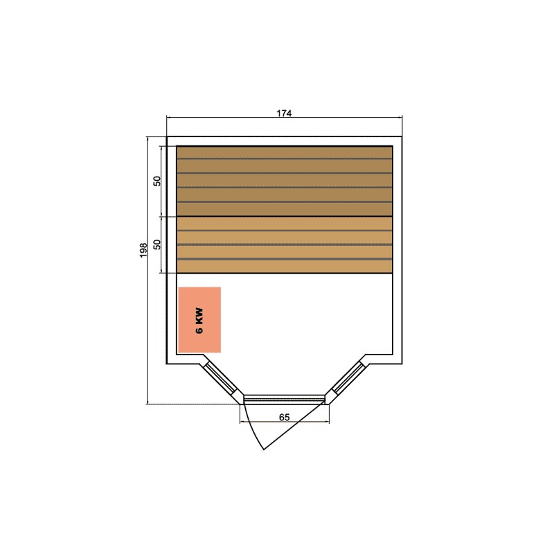 Sauna de infrarrojos Deluxe 3 lugares