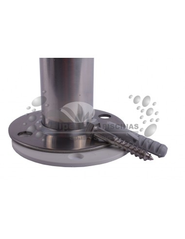 Barandilla inoxidable para salida de piscina 3 CURVAS PLETINA SOLDADA 1829 mm. AISI 316