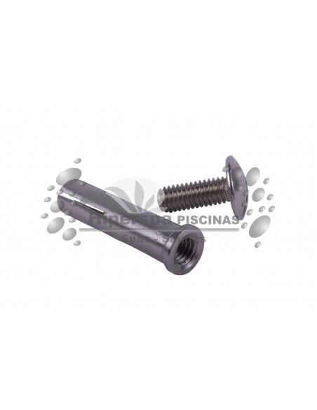 Anclaje escamoteable de expansión de acero inoxidable para cobertor invernal de piscina (10 uds)