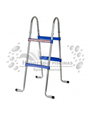 Escalera para piscina elevada de 90 cm.