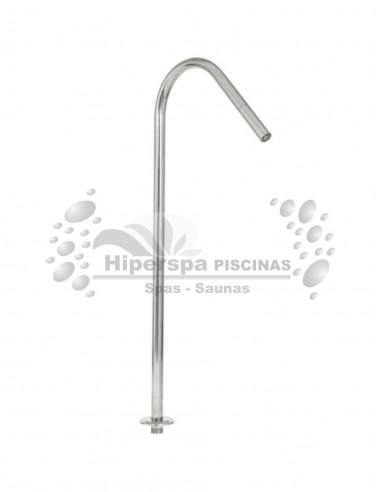 Cañón de piscina Tahití en acero inoxidable AISI 316 sin boquilla.
