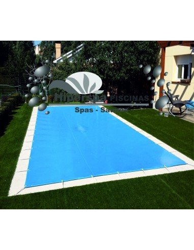 /Negro En una piscina de 9x4 metros la lona cubriría 50cm sobre todo el contorno de la piedra de coronación de la piscina Cubierta de piscina invierno de 10x5 metros. interior exterior Color Azul 