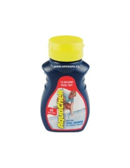 AquaChek Rojo - Tiras Analíticas 4 en 1 para Bromo (Bote 50 uds)
