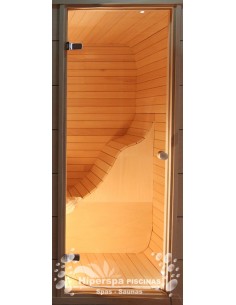 Puerta cristal para saunas