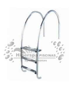 Escalera piscina REBOSADERO peldaños AISI 316 2