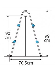 Escalera para piscina elevada de 90 cm. 2