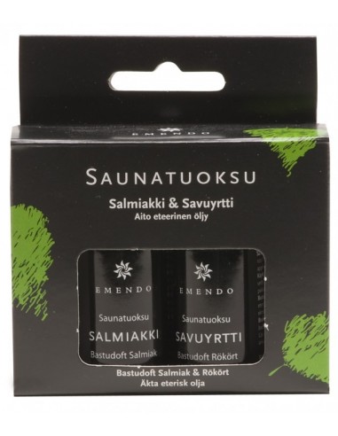 Esencias Salmiac y Humo de Hierbas Emendo para sauna 2x10 ml