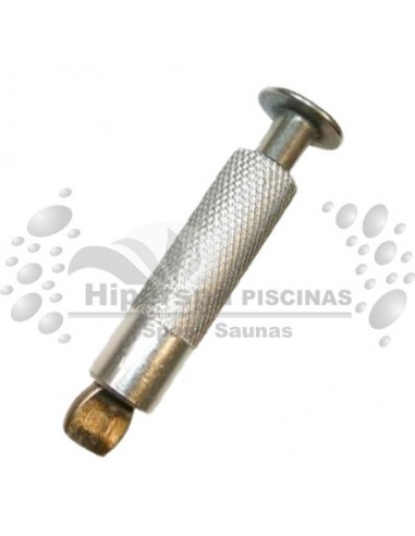 Anclaje escamoteable de una sola pieza de aluminio para cobertor invernal de piscina (10 uds)