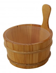Cubo y Cazo de Madera Saunia 2