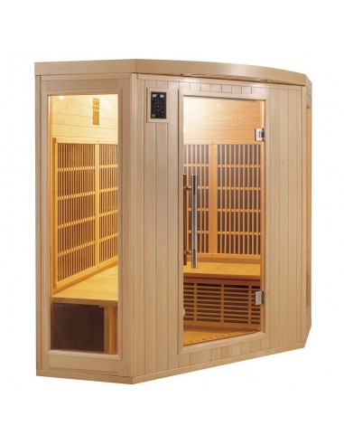 Sauna de Infrarrojos 3C esquina kit fácil montaje Sauna de Infrarrojos 3C esquina kit fácil montaje