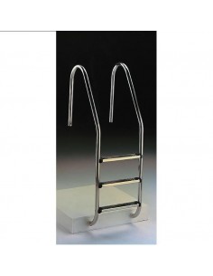 Escalera piscina estándar peldaños AISI 316 