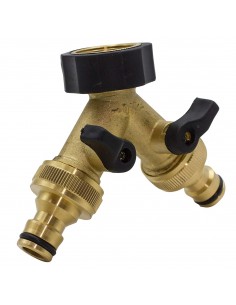 Adaptador latón grifo manguera 3/4" doble