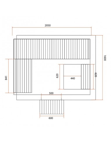 Sauna exterior Bella barril 3 personas