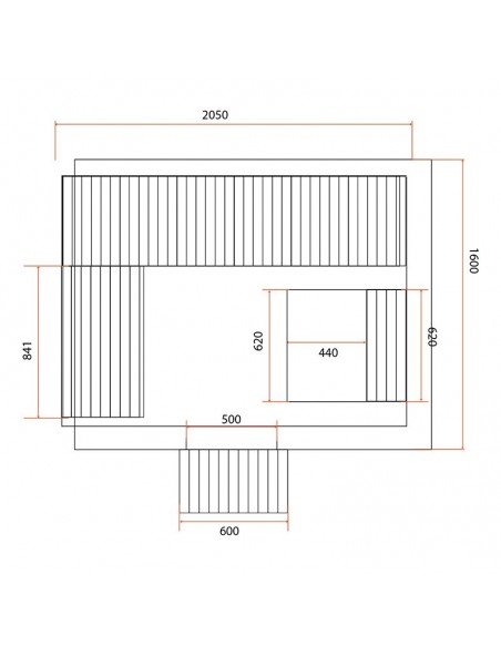 Sauna exterior Bella barril 3 personas
