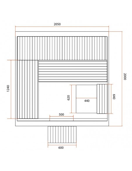 Sauna exterior Omega barril 6 personas