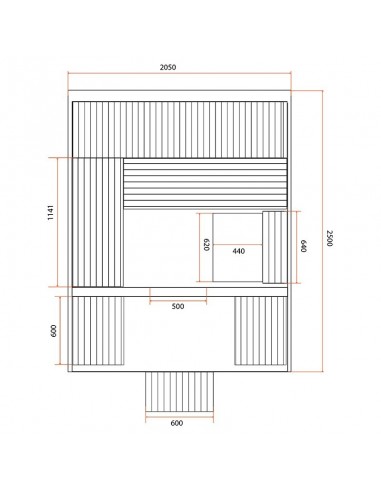 Sauna exterior Luna barril 6 personas
