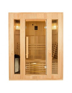 Sauna de vapor ZEN 3 plaza  kit fácil montaje 2