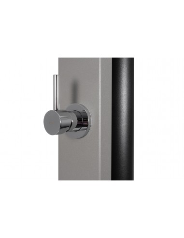Monomando redondo de ducha Solar piscinas CRM Watermixer RD Gris aluminio 30 litros