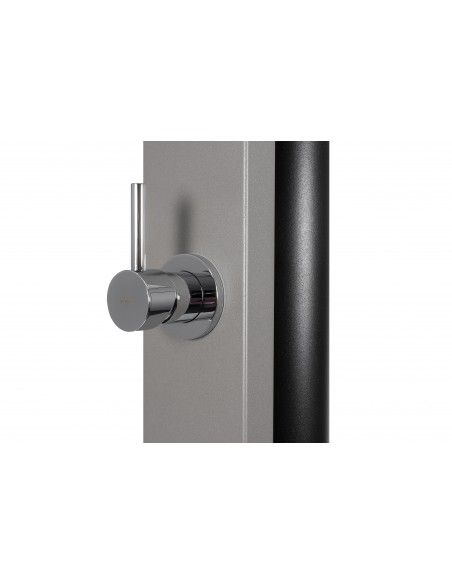 Monomando redondo de ducha Solar piscinas CRM Watermixer RD Gris aluminio 30 litros