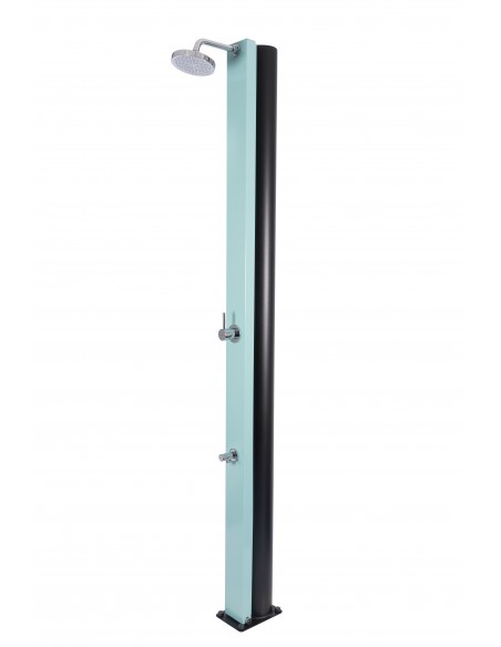 Ducha Solar CRM Watermixer RD Aguamarina con Lavapiés (Acabado Liso)