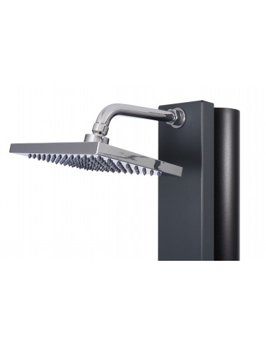 Rociador rectangular 220×150 mm de ducha Solar Watermixer RT 30 litros piscina CRM | Frontal gris antracita