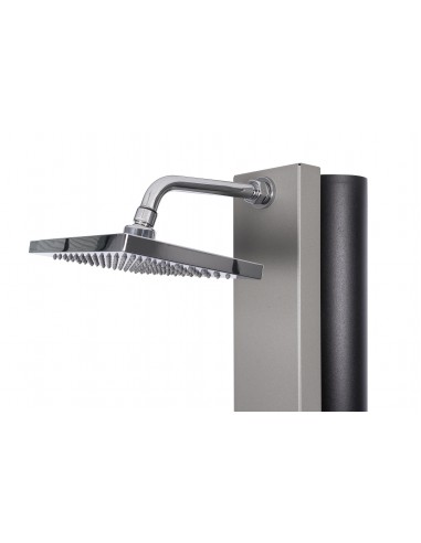 Rociador rectangular ducha solar Watermixer RT 30 litros piscina CRM | Frontal Gris aluminio