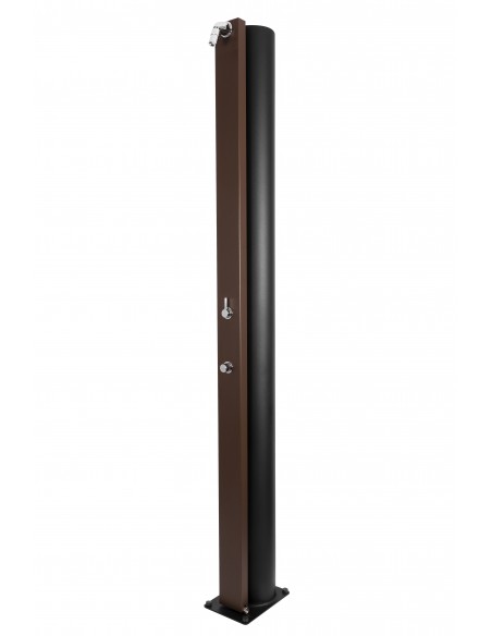 Ducha solar CRM para piscina modelo Ultimate 60 litros | Frontal marrón