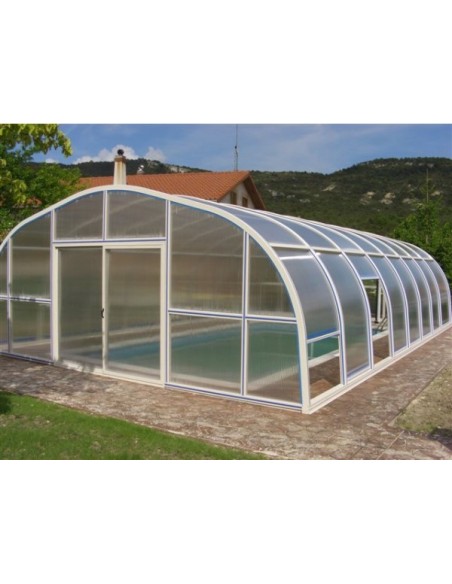 Cubierta para piscina Fija. Medidas 8,72 m. de largo x 5,00 m. de ancho ¡GRANDES OFERTAS!