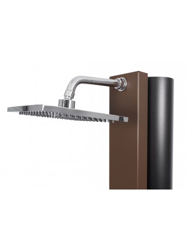 Rociador ducha Solar SQUARE 40 litros piscina CRM | Frontal marrón