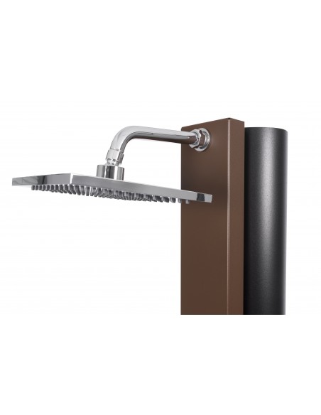 Rociador ducha Solar SQUARE 40 litros piscina CRM | Frontal marrón