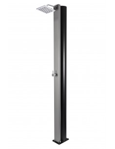 Ducha Solar CRM SQUARE frontal Gris Aluminio 40 Litros