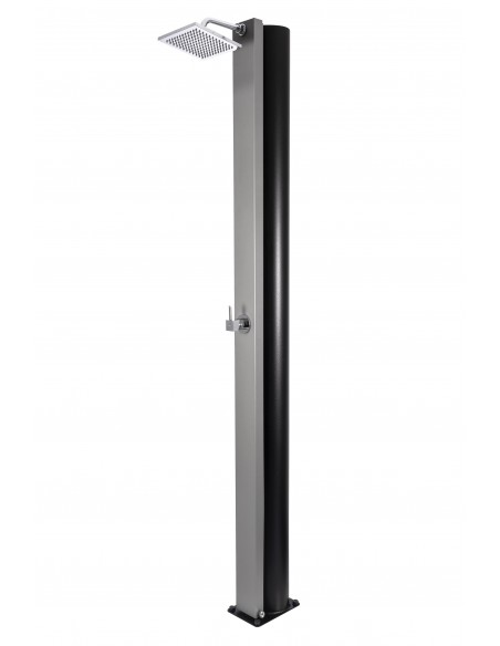 Ducha Solar CRM SQUARE frontal Gris Aluminio 40 Litros