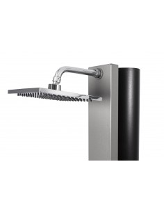 Ducha Solar SQUARE 40 litros piscina CRM | Frontal gris aluminio 2