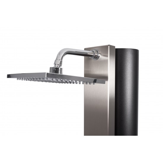 Rociador ducha Solar SQUARE 40 litros piscina CRM | Frontal acero INOX AISI304