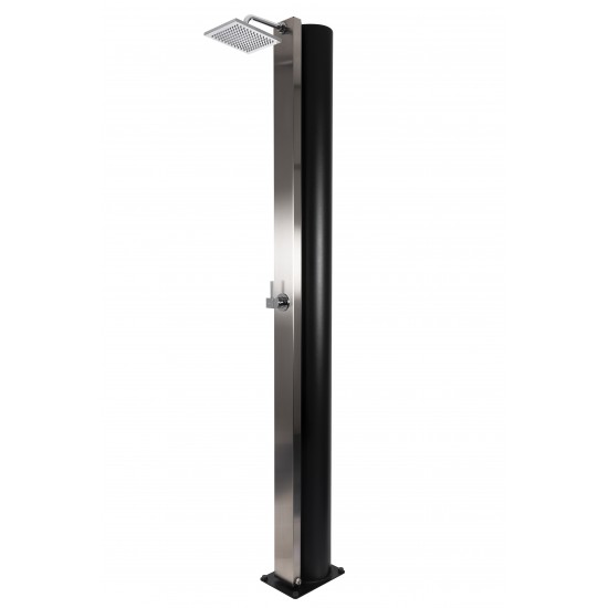 Ducha Solar CRM SQUARE Inox AISI 304 de 60 Litros (Gran Capacidad)