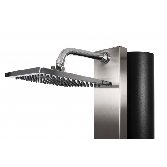 Rociador ducha Solar SQUARE 60 litros piscina CRM | Frontal acero INOX AISI304