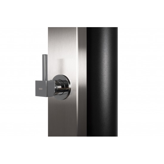 Monomando ducha Solar SQUARE 60 litros piscina CRM | Frontal acero INOX AISI304