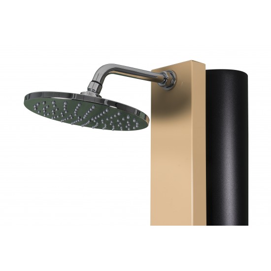 Rociador ducha Solar Cross 40 litros piscina CRM | Frontal beige