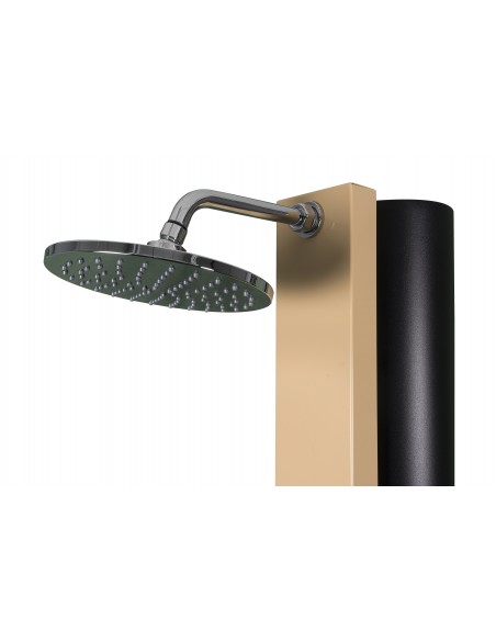 Rociador ducha Solar Cross 40 litros piscina CRM | Frontal beige