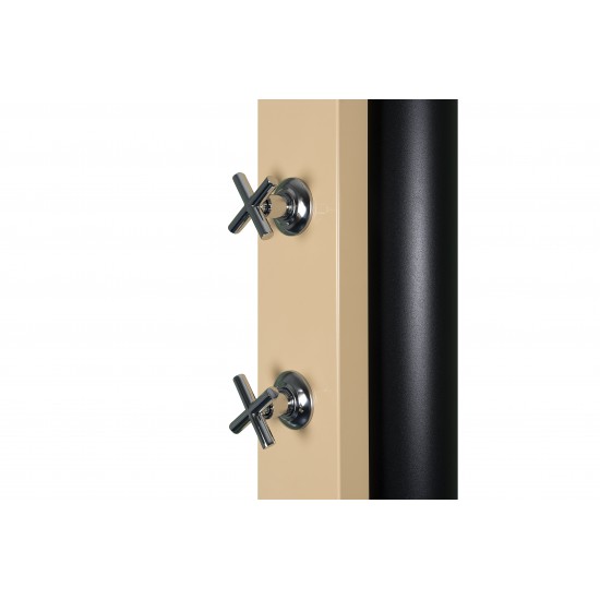 Mandos ducha Solar Cross 40 litros piscina CRM | Frontal beige