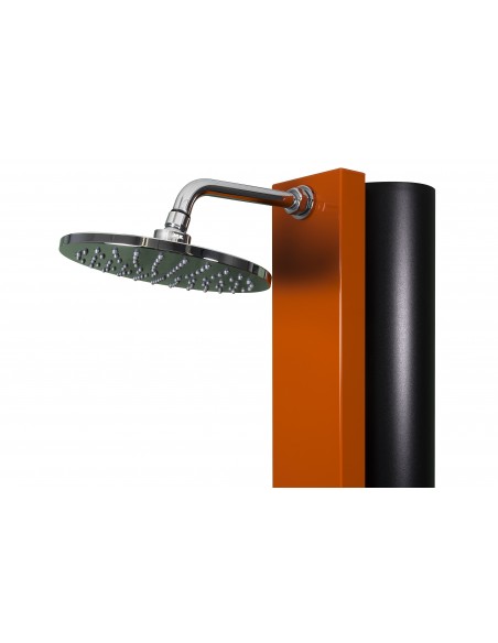 Rociador ducha Solar Cross 40 litros piscina CRM | Frontal naranja