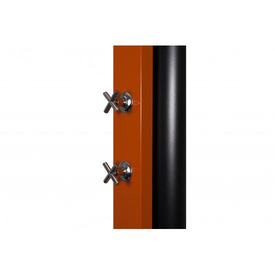 Mandos ducha Solar Cross 40 litros piscina CRM | Frontal naranja