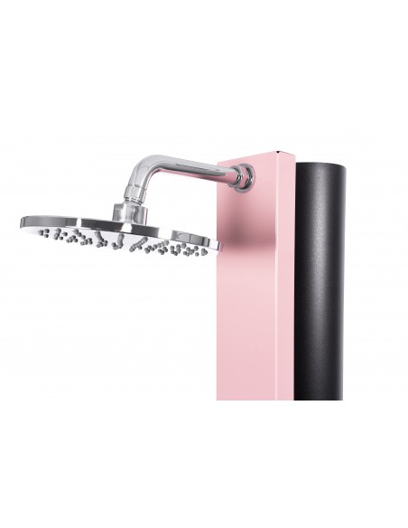 Rociador ducha Solar Cross 40 litros piscina CRM | Frontal rosa