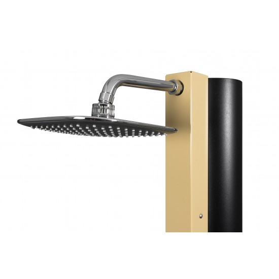 Rociador ducha solar 40 litros piscina CRM | Frontal beige