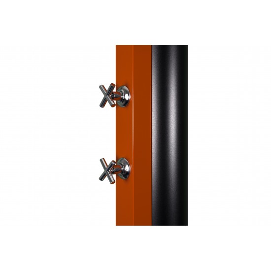 Mandos ducha solar 40 litros piscina CRM | Frontal naranja