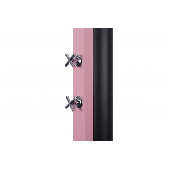 Mandos ducha solar 40 litros piscina CRM | Frontal rosa