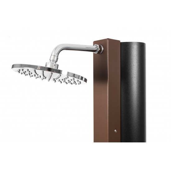 Rociador ducha solar 40 litros piscina CRM | Frontal marrón