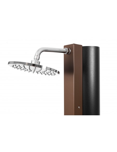 Rociador ducha solar 40 litros piscina CRM | Frontal marrón